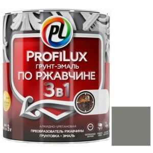 Грунт-эмаль Profilux 3 в 1 по ржавчине серая 1,9 кг
