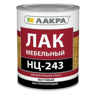 Лак мебельный Лакра НЦ-243 матовый 0,7 кг