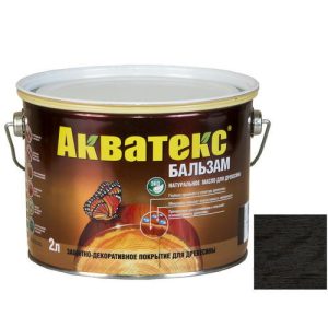 Бальзам масло для древесины Акватекс Эбеновое дерево 2 л