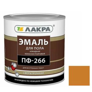 Эмаль для пола Лакра ПФ-266 золотисто-коричневая 3 кг