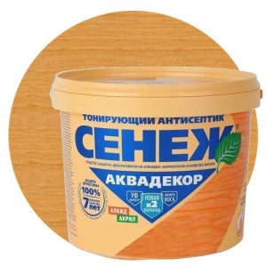 Антисептик тонирующий Сенеж Аквадекор 112 Дуб 0,9 кг
