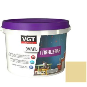 Эмаль универсальная VGT глянцевая Ral 1014 бежевая 2,5 кг