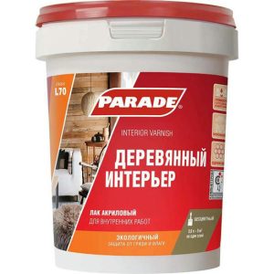 Лак акриловый Parade Classic L70 Деревянный интерьер полуматовый 0,9 л