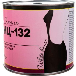 Эмаль НЦ-132 White House, полуматовая, черная, 1,7 кг