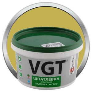Шпатлевка акриловая по дереву VGT Экстра Дуб 1 кг