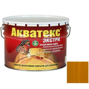 Покрытие алкидное защитно-декоративное для древесины Акватекс Экстра полуглянцевое Дуб 3 л