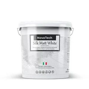 NovaTech Silk Matt White / Новатэк Силк Матт Вайт Краска декоративная с эффектом белого матового шелка