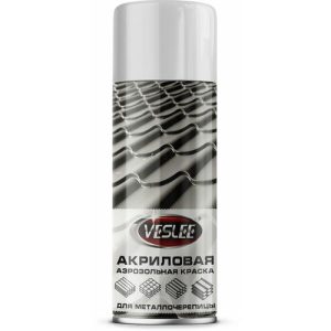 Краска аэрозольная для металлочерепицы VESLEE белый RAL9003 (520мл/270г)