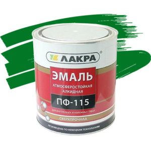 Эмаль Лакра ПФ-115 зеленая 1 кг