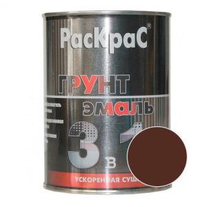 Грунт-эмаль РАСКРАС Красно-коричневый 1,9 кг