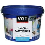 Эмаль универсальная VGT ВД-АК-1179 матовая База А супербелая 3 кг