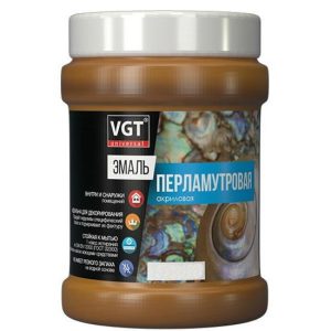 Эмаль универсальная VGT перламутровая бронза 10 кг