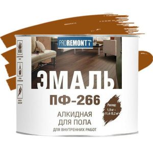 Эмаль для пола Proremontt ПФ-266 желто-коричневая 1,9 кг