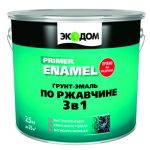 Грунт-эмаль по ржавчине "Экодом" 3 в 1 зеленый мох 2,5 кг (3) "РОГНЕДА"