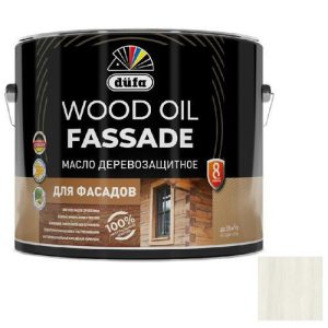 Масло деревозащитное для фасадов Dufa Wood Oil Fassade белое 9 л