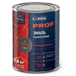 Эмаль термостойкая антикоррозионная Лакра Prof it до 700С графит 0,8 кг