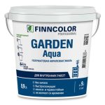 Эмаль акриловая FINNCOLOR Garden Aqua база А полуматовая 0,9л белая