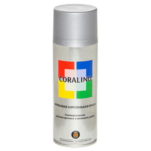 Краска аэрозольная CORALINO RAL 9006 белый алюминий 520мл