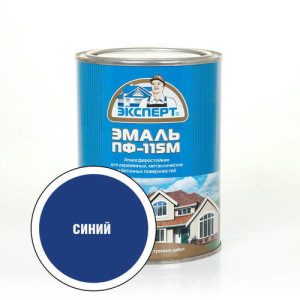 Эмаль ПФ-115М глянцевая синяя Эксперт 0,8кг