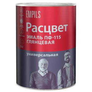 Эмаль универсальная ПФ-115 Расцвет, глянцевая, синяя, 0,9 кг