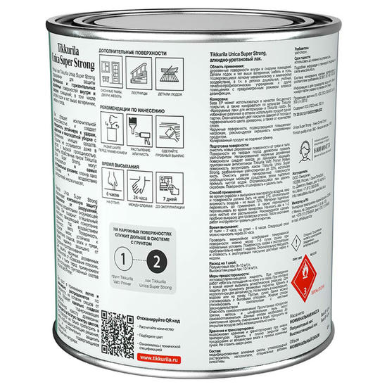 Лак универсальный Tikkurila Unica Super Strong 700014008 база EP глянцевый 0,9 л — изображение 2