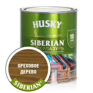 HUSKY SIBERIAN «Суперлазурь» ореховое дерево 0,9 л