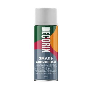 Эмаль аэрозольная белый матовый DECORIX 520 мл