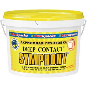Грунтовка акриловая адгезионная с кварцевым наполнением Symphony Deep Contact 10 кг
