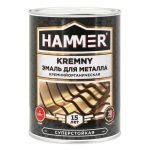 Эмаль термостойкая HAMMER Kremny для металла 0,8кг серебристая RAL9006