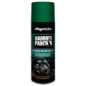 Краска аэрозольная 265 г. Magicline по металлу молотковая, зеленый