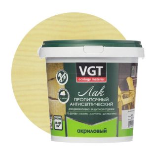 Лак пропиточный с антисептиком VGT сосна 0,9 кг