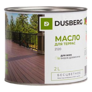 Масло для террас DUSBERG шелковисто-глянцевое 2л бесцветное