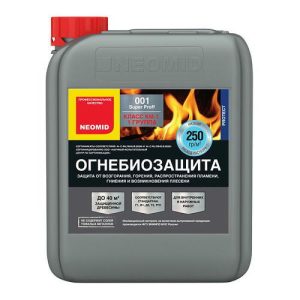 Огнебиозащита для древесины Neomid 001 Super Proff I группа бесцветный 12 кг