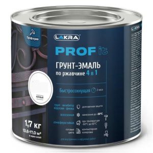 Грунт-эмаль по ржавчине 4 в 1 Лакра Prof it База С 1,7 кг