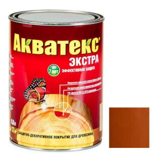 Покрытие алкидное защитно-декоративное для древесины Акватекс Экстра полуглянцевое Груша 0,8 л