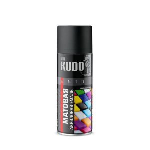 Эмаль акриловая Kudo KU-A9005M чёрная (0,52 л)