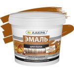 Эмаль акриловая Лакра для пола желто-коричневая 0,9 кг
