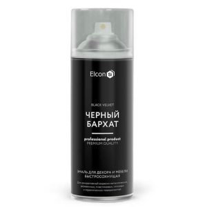 Эмаль аэрозольная ELCON для декора 520мл черный бархат