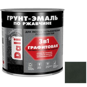 Грунт-эмаль по ржавчине Dali 3 в 1 графитовая зелёная 10 л