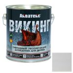 Антисептик для дерева гибридный Акватекс Викинг лессирующий полуматовый белый 0,75 л