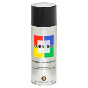 Краска аэрозольная CORALINO RAL 9005 черный глянцевый 520мл