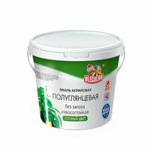 Эмаль акриловая Olecolor кофе с молоком полуглянцевая 0,8 кг