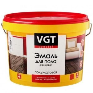 Эмаль акриловая для пола VGT Профи ВД-АК-1179 база А супербелая 2,5 кг