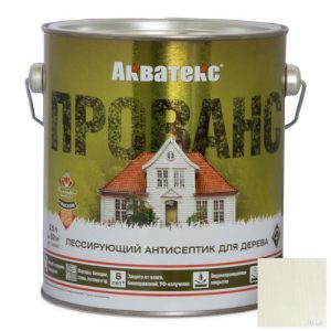 Антисептик лессирующий для дерева Акватекс Прованс Белый 2,5 л