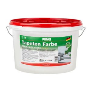 Краска для обоев интерьерная Pufas Tapeten Farbe oснова А белая (2,5 л)