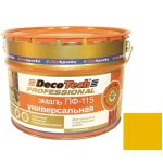 Эмаль DecoTech Professional ПФ-115 Ral 1023 желтая глянцевая 10 кг