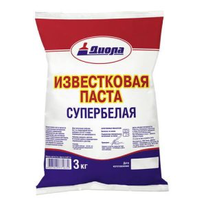 Известковая паста отбеленная 3 кг Пакет/Диола