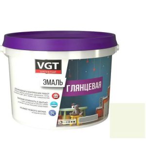 Эмаль универсальная VGT глянцевая Ral 9001 ванильная 1 кг