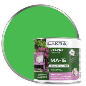 Краска масляная ЛАКРА МА-15 салатовая 1,9кг