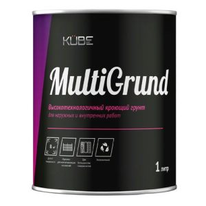 Грунт в/д KUBE multigrund кроющий 1л белый